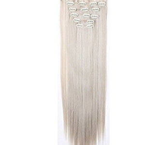 Pale Blonde Full Head Clip in Extension #60 - Goddess Beauty Royal Wigs