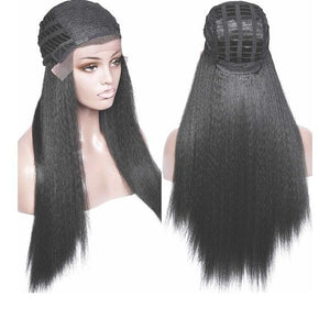 Kinky Yaki Lace Front Wig 24-26 inches - Goddess Beauty Royal Wigs