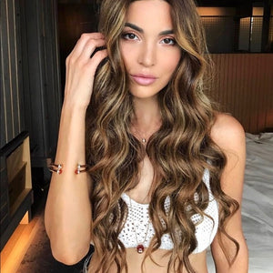 Brown Caramel Virgin Remy Lace Wig 24-26 inches - Goddess Beauty Royal Wigs