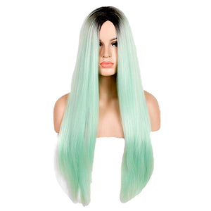 Ombre Green Wig - Goddess Beauty Royal Wigs
