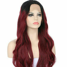 Black Burgundy Ombre Lace Front Wig - Goddess Beauty Royal Wigs